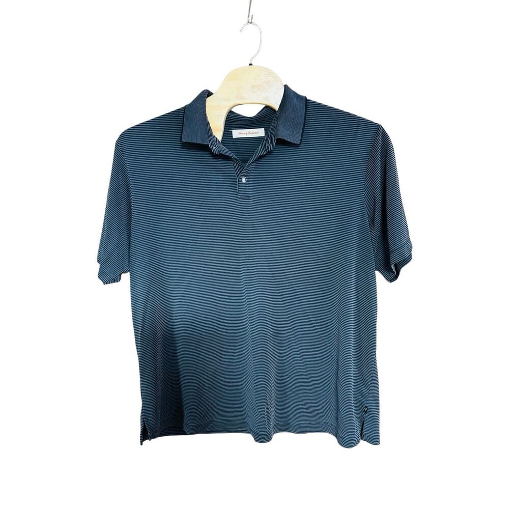 Tommy Bahama XXL Grey and Black Polo